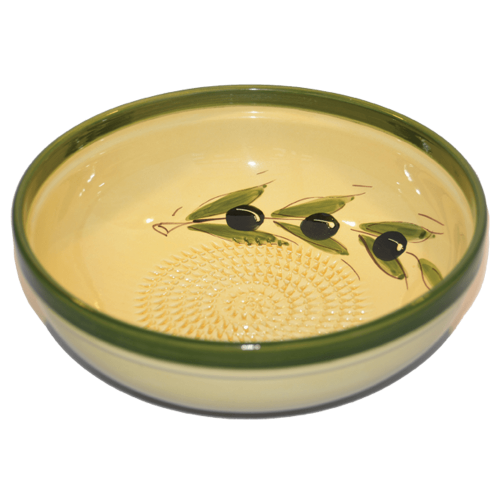 large Mediterranean rasp bowl ceramic grater from Spain